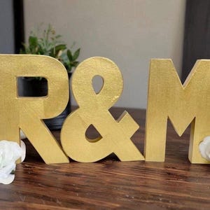 8 Inch Painted Freestanding Letters, Wedding Table Decor, Standing Letters, Birthday Letters, Initials, Photo Prop Letters, A-Z Letters.