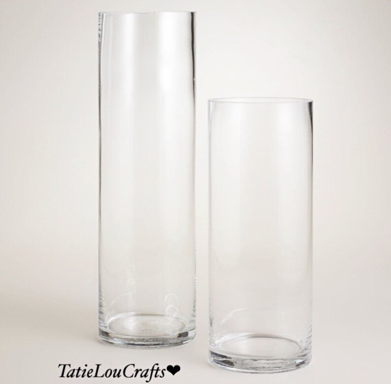 Glass Cylinder Vases Set Of 3 Decorative Centerpieces For Home Or
