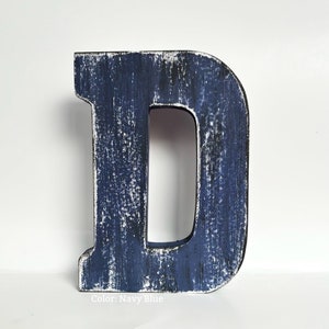 Letras de madera envejecida, letras de madera rústica, decoración de granja, decoración de pared, letras de pared, iniciales de pared, letras de estante, letras de pie.