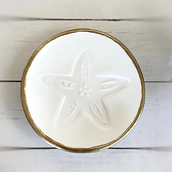 Starfish Ring Dish, Nautical Jewelry Dish, Jewelry Trinket Dish, Ring Dish Bowl, Beach Jewelry Dish, Jewelry Storage, Ocean Decor.