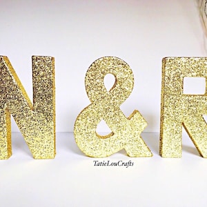 8” Glitter Letters, Freestanding Letters, Wedding Letters, Photo Prop, Letters A-Z , Shelf Letters, Standing Letters, Graduation Letters.