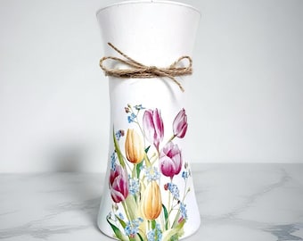 Vintage Tiffany Crystal Flower Vase - 57th Street - Cobalt