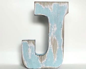 Distressed Wooden Letter: Farmhouse Decor, Initial Sign, Rustic Farmhouse Decor, Wall or Shelf Initial, Shabby Chic, Rustic Letters.