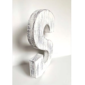 Letras de madera envejecidas - Decoración de granja - Decoración del hogar - Letras para pared - Letras de madera rústica - Iniciales de pared - Letras para estantes, letras de pie.