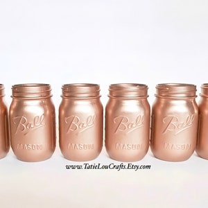 Best Rose Gold Glitter - Sprinkled and Painted at KA Styles.co  Gold glitter  spray paint, Glitter vases, Painted mason jar centerpieces