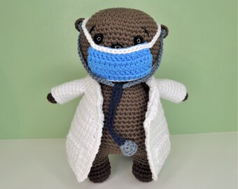 Doctor Beaver Crochet Pattern Amigurumi PDF