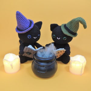 Witch Cat Halloween Crochet Pattern Amigurumi PDF