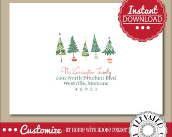 editable christmas envelope templatechristmas