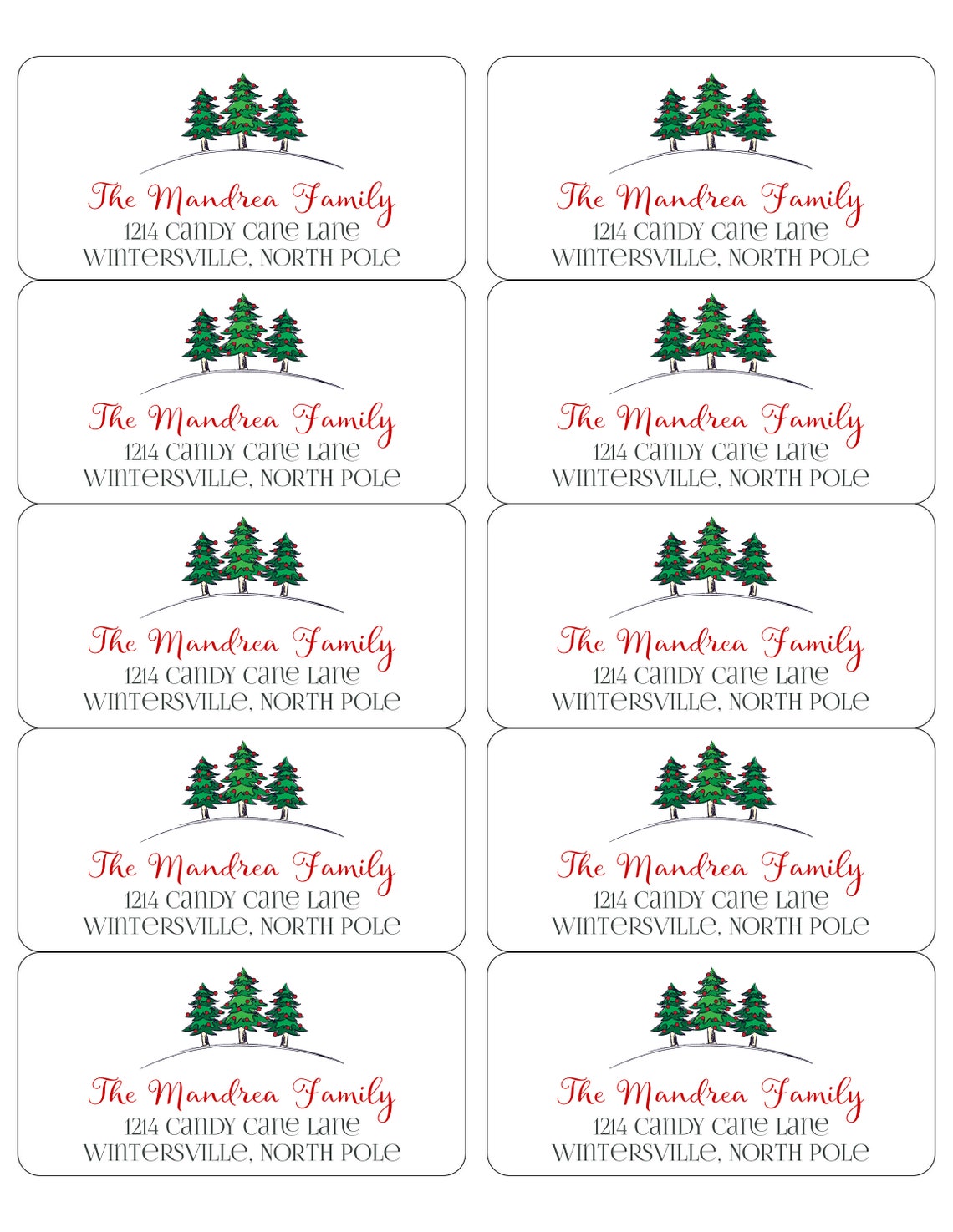 Free Printable Christmas Address Labels Printable Blank World