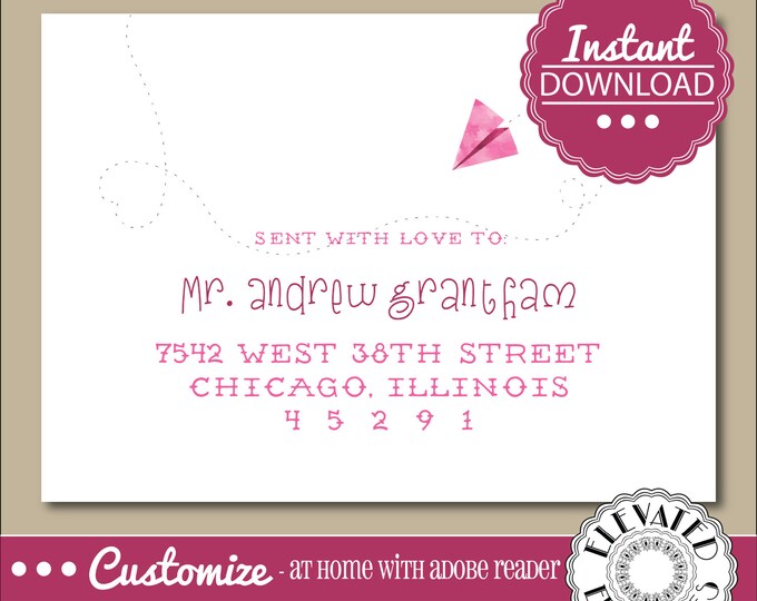EDITABLE Valentine's Day ENVELOPE Template,Valentine Envelope ADDRESSING,Recipient Addressing,Envelope Addressing,Instant Download
