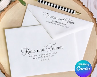 Editable Wedding Envelope Template for Canva | Elegant #23