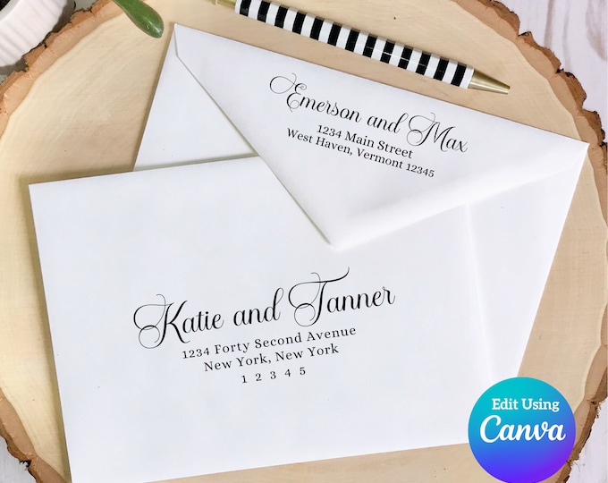 Editable Wedding Envelope Template for Canva | Elegant #23