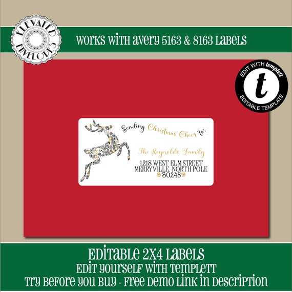 thumbnail image 2 of Personalized Address Labels – Country Deer Background – Premium Labels (jx 49) 2 of 3
