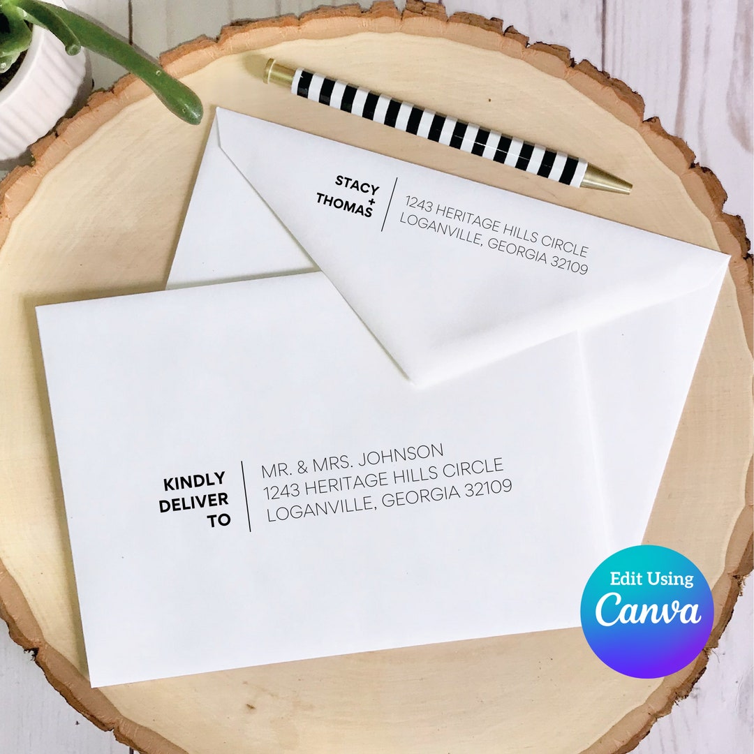 Editable Wedding Envelope Template Canva Envelope Template DIY Editable Wedding Envelope Template Canva Envelope Template DIY
