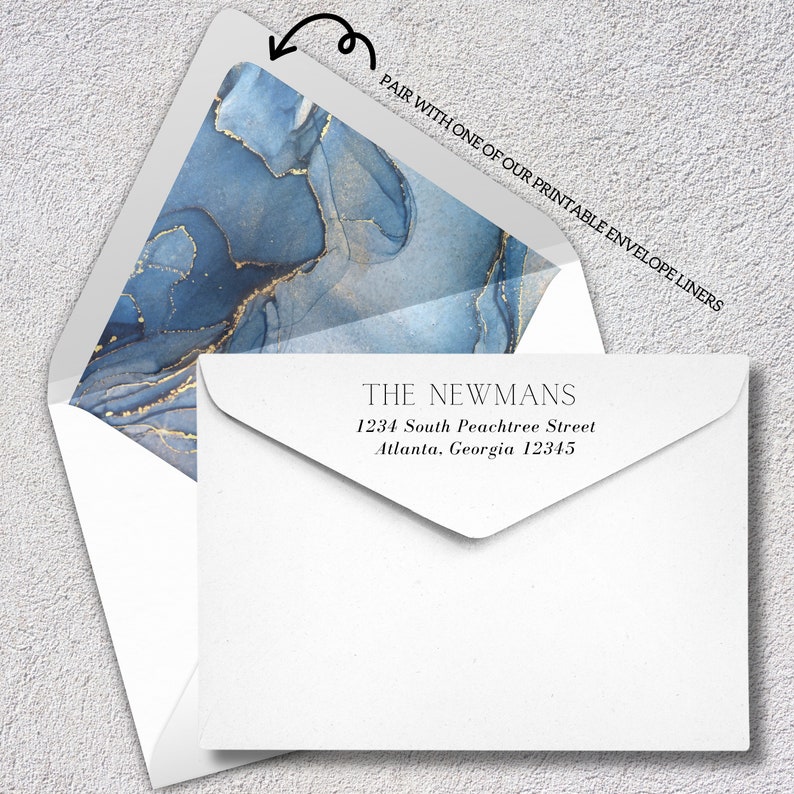Editable wedding envelope template canva envelope template diy