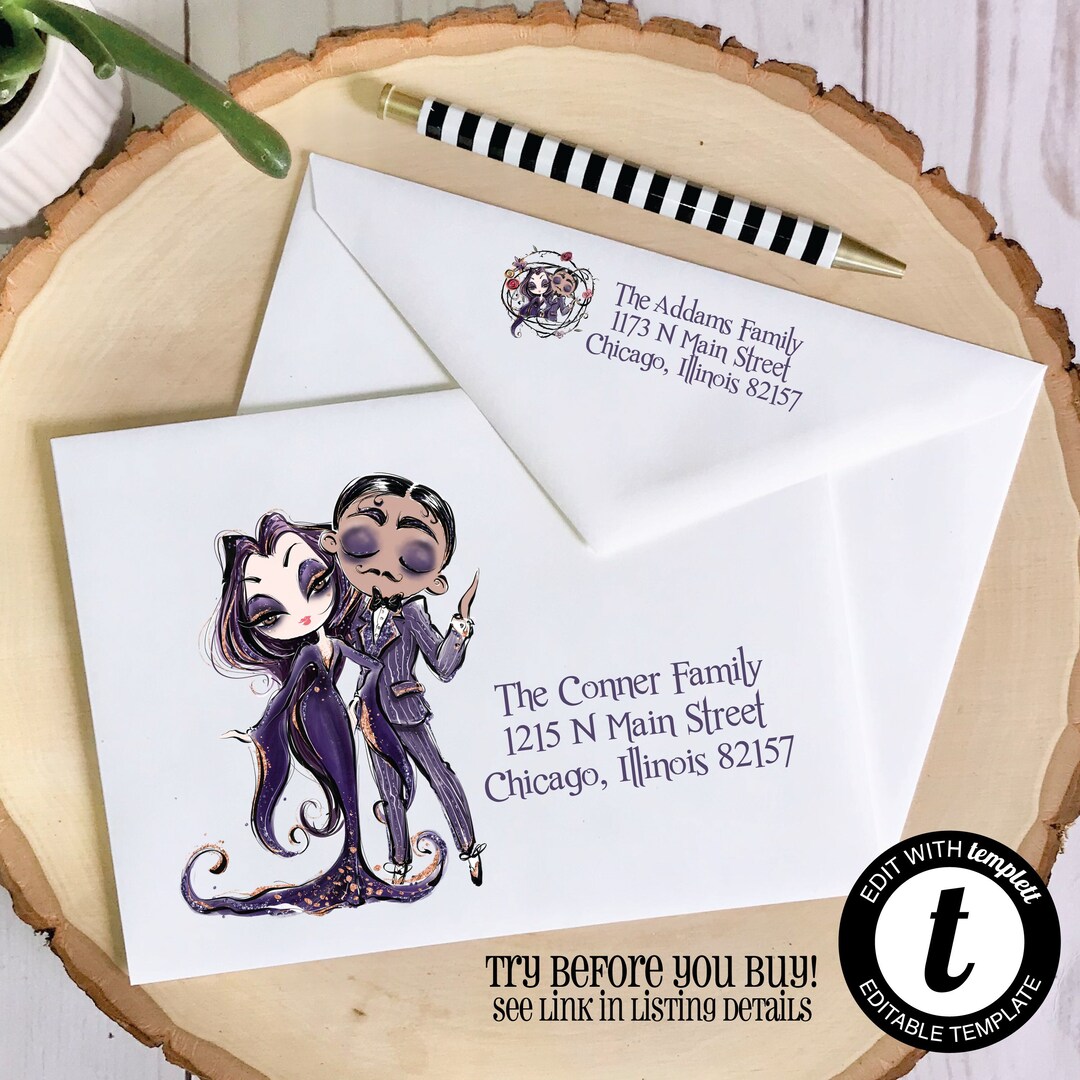 Editable Halloween Envelope Template for Templett.com | Envelope ...