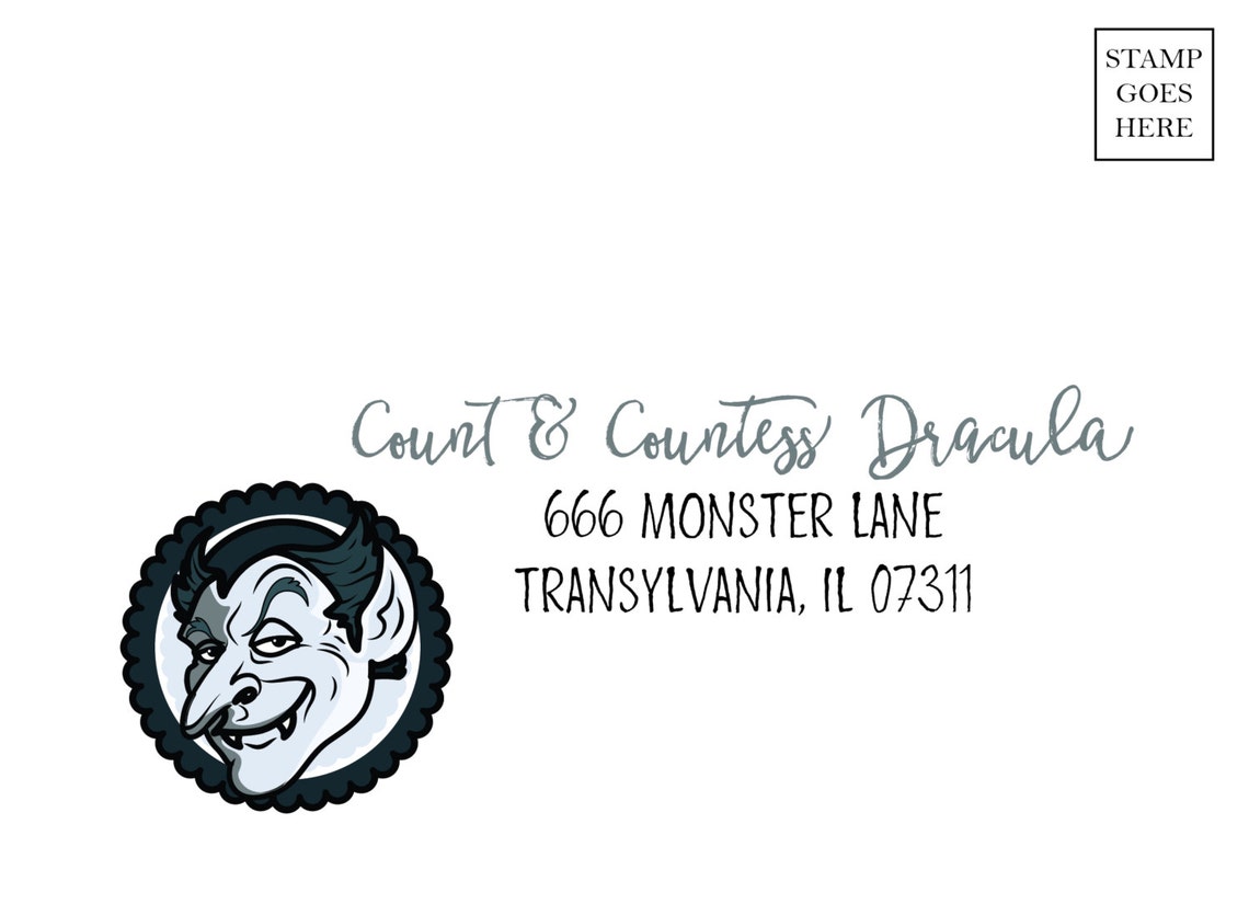 EDITABLE HALLOWEEN ENVELOPE Template,envelope Addressing,halloween