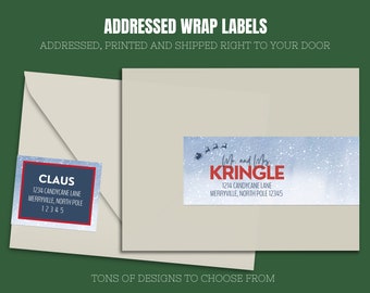 Printed 7"x2" Wrap Address Labels | Addressed, Printed and Shipped To You