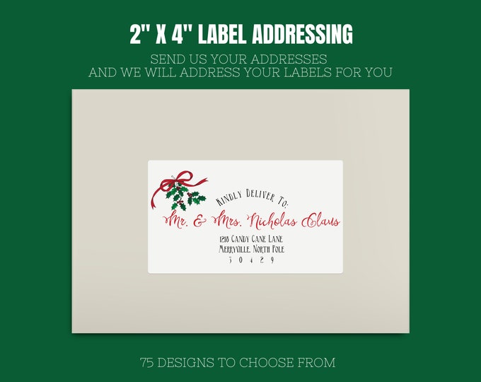 2" x 4" Label Addressing Services
