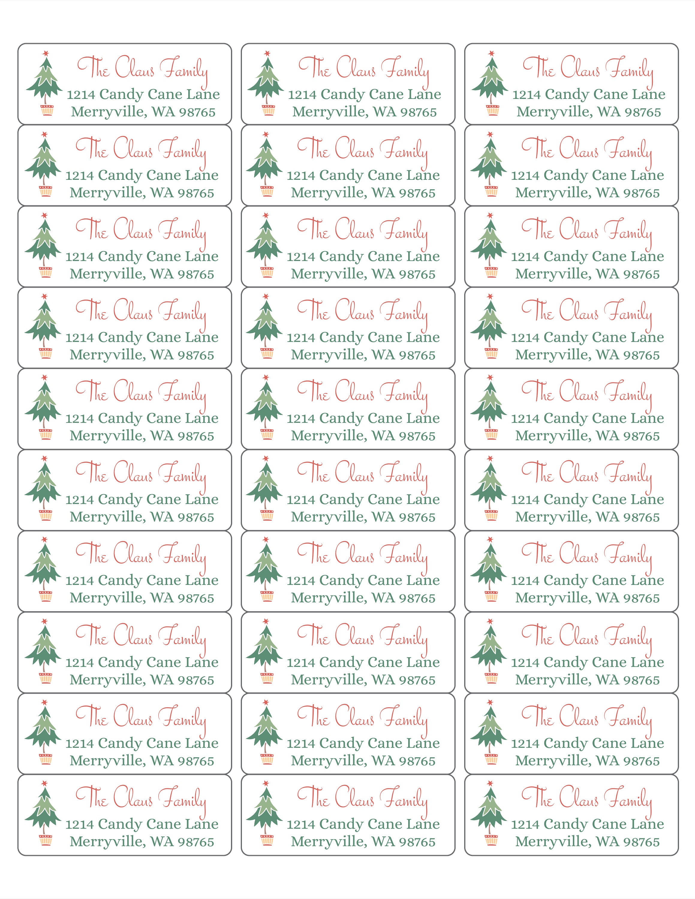 Editable Christmas RETURN ADDRESS LABEL Template Envelope Etsy Editable Christmas RETURN ADDRESS LABEL Template Envelope Etsy