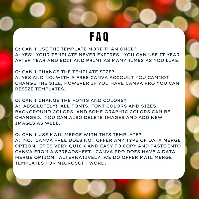 Christmas Digital Envelope Template for Canva Pastel Mistletoe A7 Size