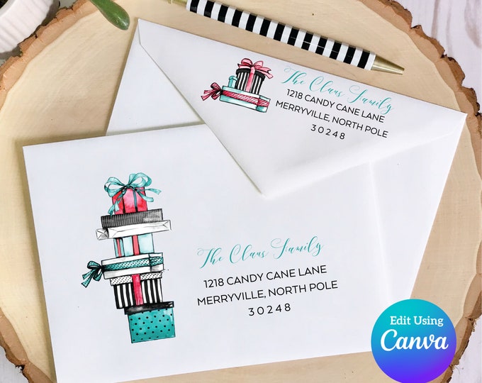 Christmas Digital Envelope Template for Canva | Ready For Christmas
