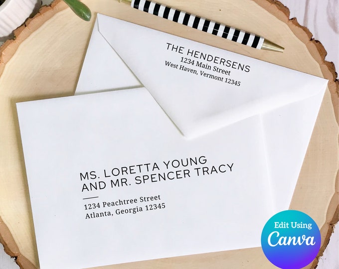 Editable Wedding Envelope Template | Canva Envelope Template | DIY Envelopes | Printable Envelope | Envelope Addressing | Digital Download