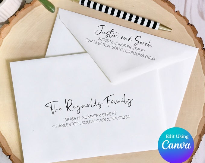 Editable Wedding Envelope Template | Canva Envelope Template | DIY Envelopes | Printable Envelope | Envelope Addressing | Digital Download