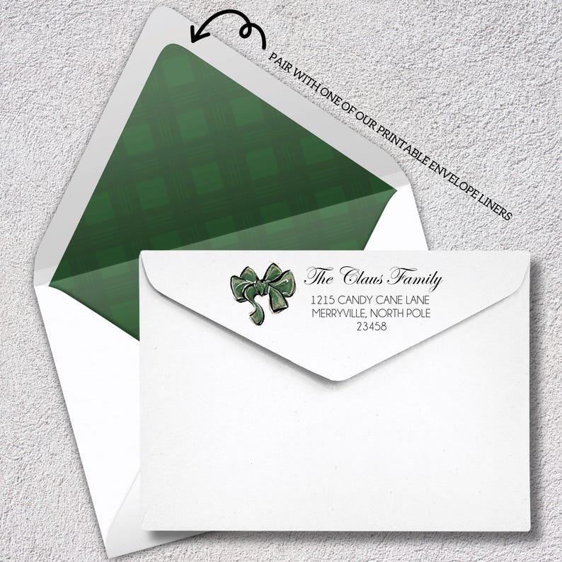 Christmas Editable Envelope Template for Canva Envelope Template