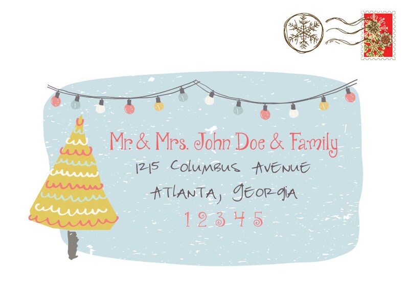 EDITABLE Christmas ENVELOPE Template,Christmas Envelope ADDRESSING,Christmas,Santa,Recipient Addressing,Envelope Addressing,Instant Download