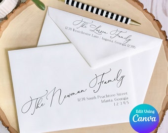 Editable Wedding Envelope Template | Canva Envelope Template | DIY Envelopes | Printable Envelope | Envelope Addressing | Digital Download