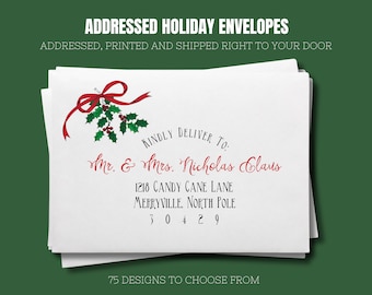 Christmas Envelope Printing Services | Addressed Printed and Shipped To Your Door