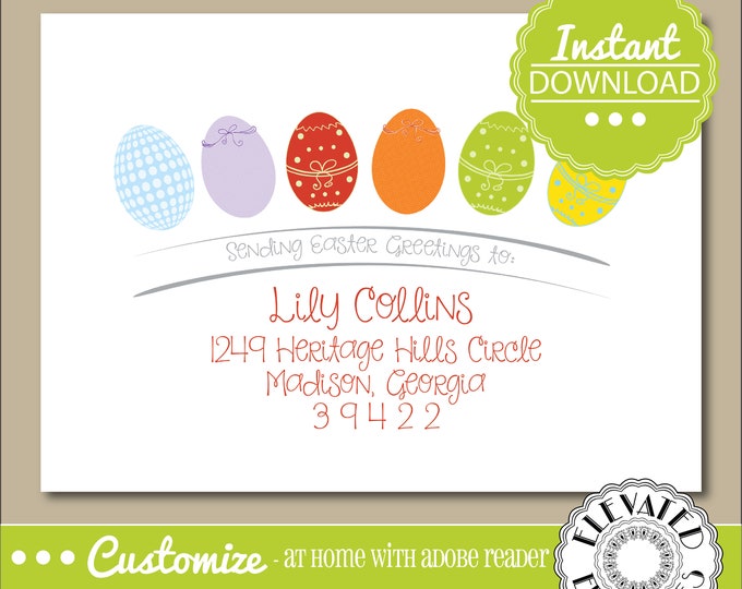 EDITABLE Easter ENVELOPE Template,Easter Envelope ADDRESSING,Easter,Recipient Addressing,Envelope Addressing,Instant Download
