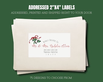 2"x4" Address Labels - Addressed, Printed and Shipped to Your Door