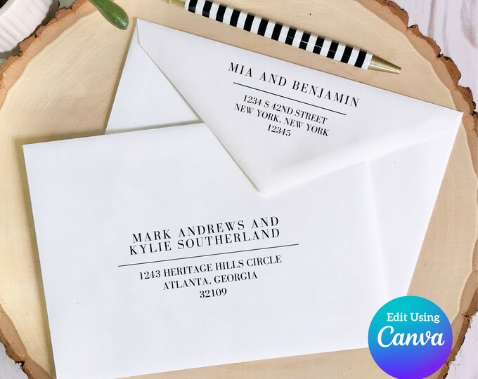 Editable Wedding Envelope Template | Canva Envelope Template | DIY Envelopes | Printable Envelope | Envelope Addressing | Digital Download