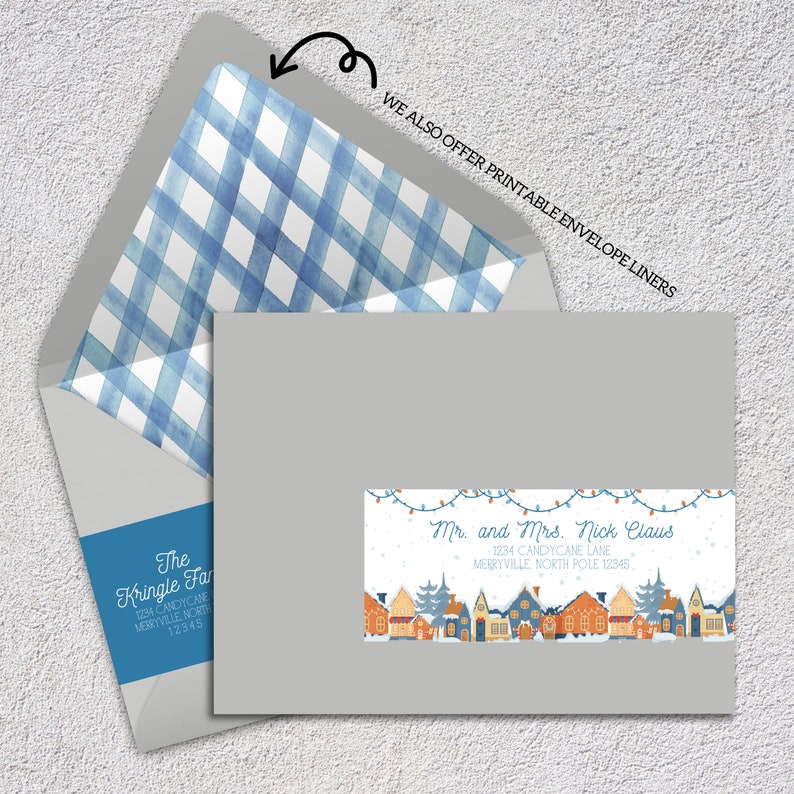 Wrapping Address Labels Printable Wrap Around Address Label Template | Editable Canva Template ...