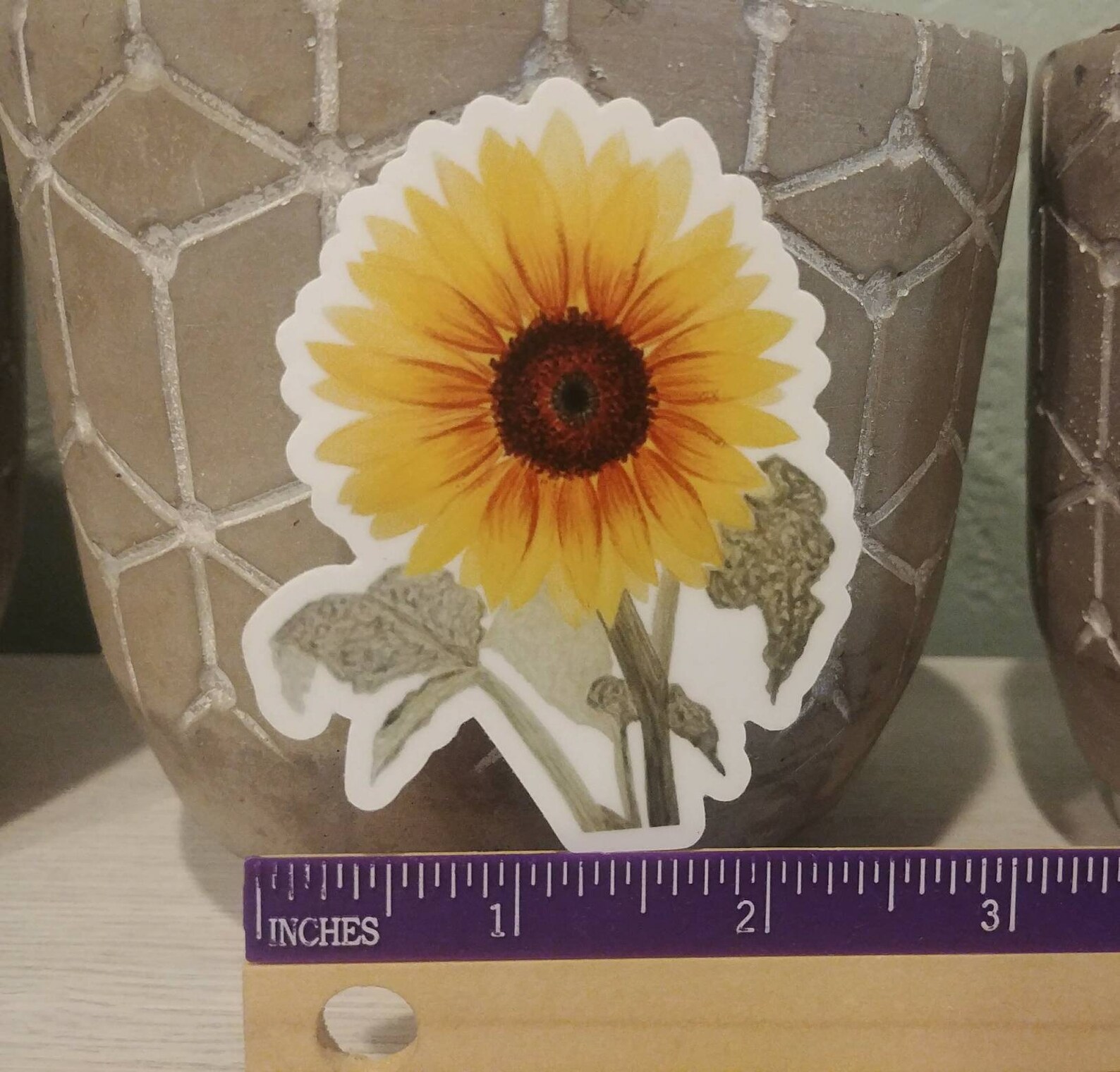 Watercolor Sunflower Vinyl Sticker - Etsy