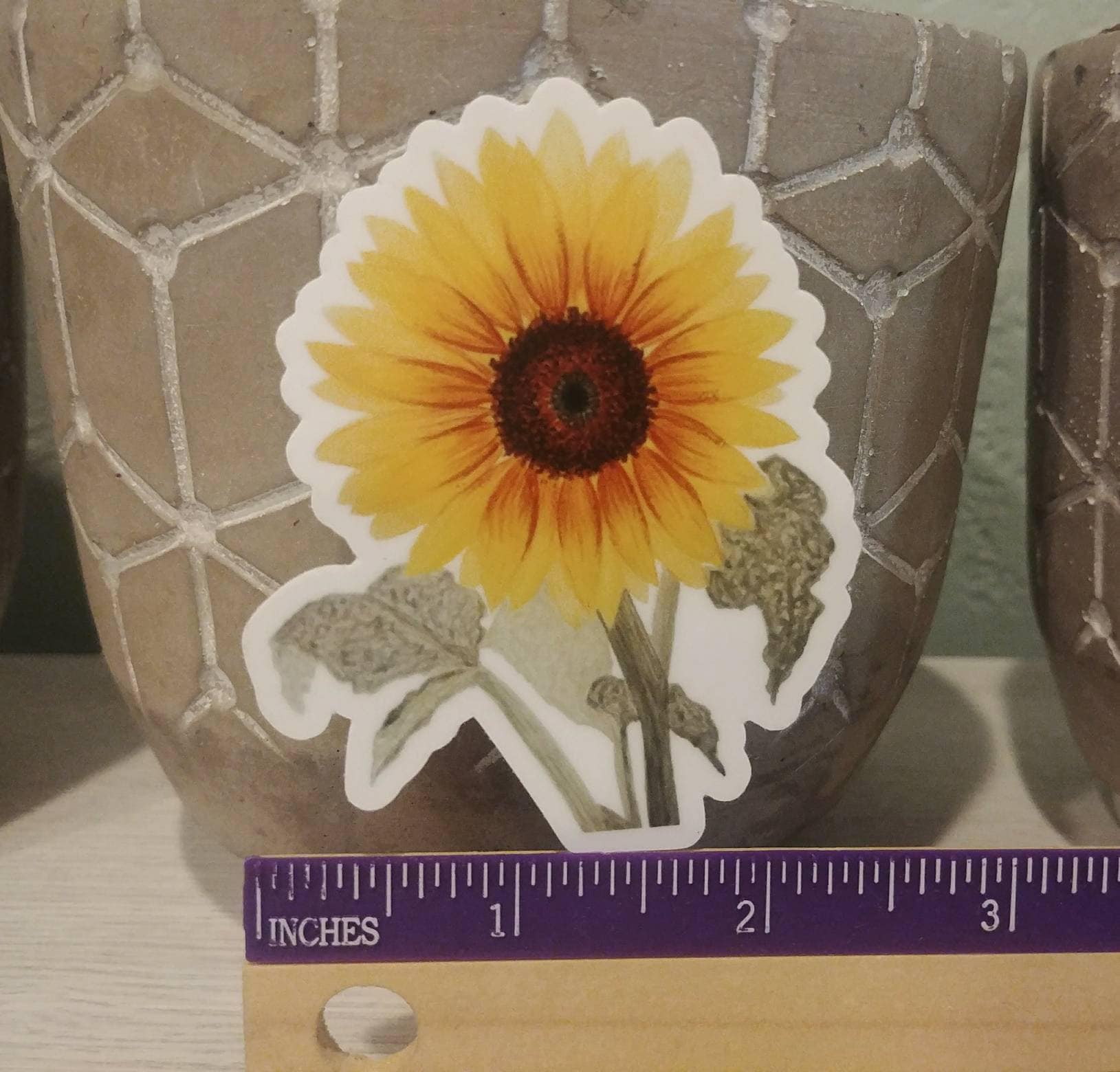 Watercolor Sunflower Vinyl Sticker - Etsy