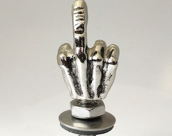 Gift for Harley Rider – Middle Finger Seat Bolt 1/4-20 Custom Screw Sportster Softail Road King Dyna Street Glide