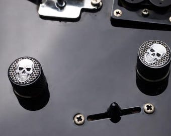 Skull Guitar Knob 6mm Metal Control Knob for Electric Bass Volume