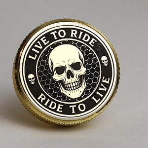 Skull Drawer Pull Knob, Engraved Biker Cabinet Handle, Custom Hardware