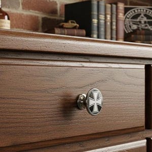 Iron German Chopper Cross Cabinet Knob – Biker Style Drawer Pull