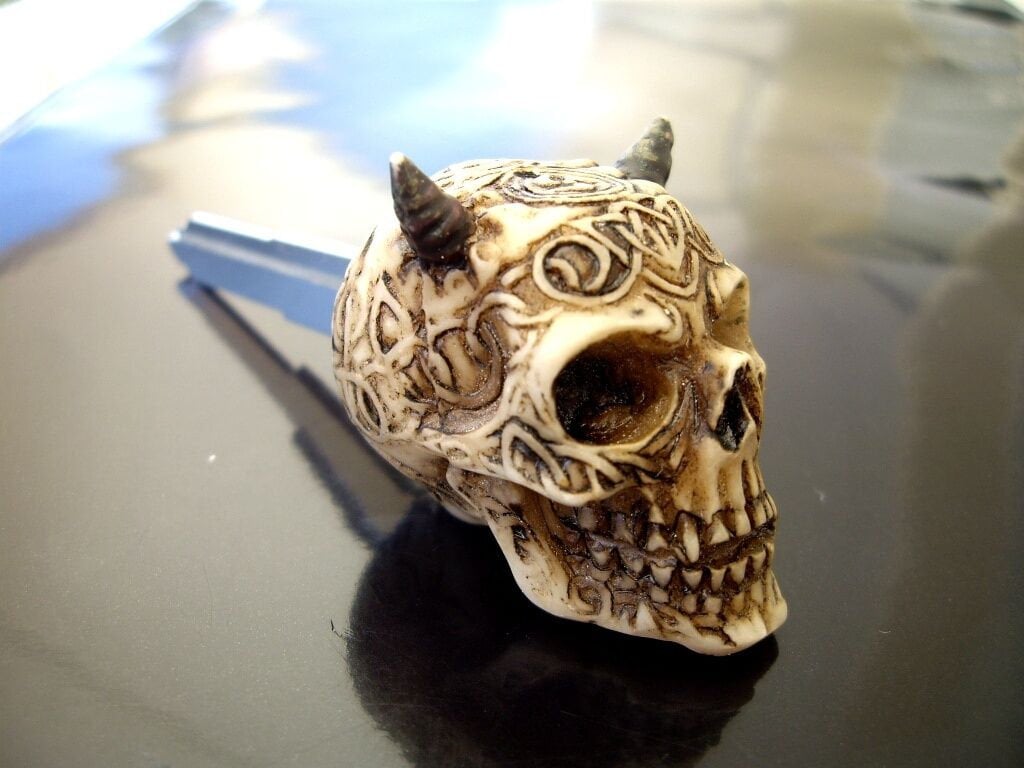 Skull Decoration Demon Skull Key Cover - Metal Horror Key