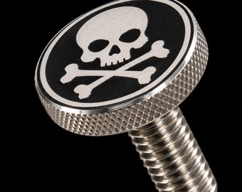 Seat Fender Bolt Custom Screw for Indian Motorcycles m8, Crossbones engraved