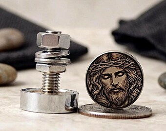 Christian Motorcycle Plate Bolts – Engraved Jesus Bike Tag Screws, Biker Gift Set