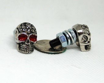 skull Native American Indian Chief License plate bolts screw,windshield chopper skull Native American Indian Chief License plate bolts screw,windshield chopper