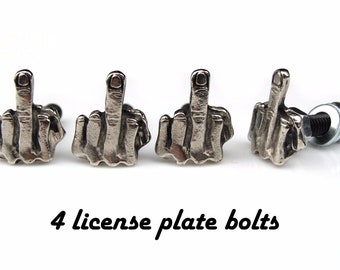 4 Polished Billet Finger License Frame Bolts Motorcycle Custom Tag Screws 4 Polished Billet Finger License Frame Bolts Motorcycle Custom Tag Screws