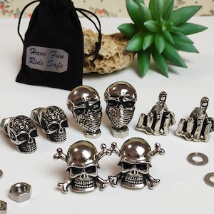 Christmas gift motorcycle License plate custom bolts motorcyclist biker rider