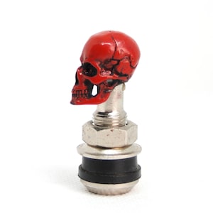 skull stem cap dust cover for Schrader valve tire,bicycle,motorcycle,chopper,bike,car,truck,atv,hotrod ...