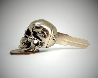 Skull Key for Harley Davidson, Sportster, custom 1994 to 2010, fob, skeleton,